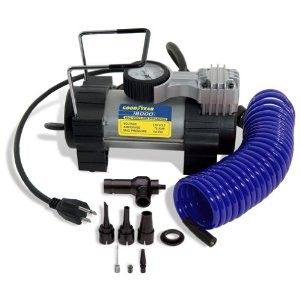 120V Direct Drive Tire Inflator w Air Hose Nozzles
