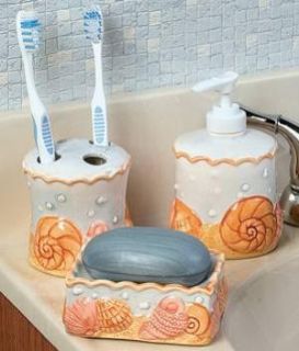 Seashell Shell Design Bath Set Lotion Soap Toothbrush