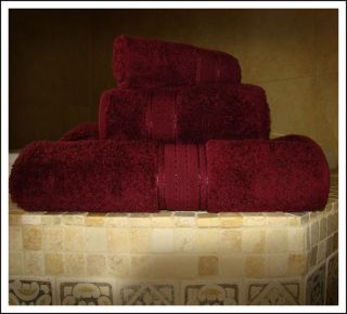 Sets Heavy and Soft Bath Towels Maroon 100 Egyptian