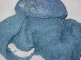 20A Blue Colored Wool Batt Needle Felting Spinning