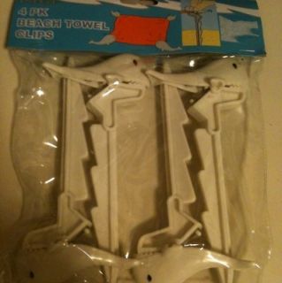 Beach Towel Clips Stakes Blanket Brand New in Package