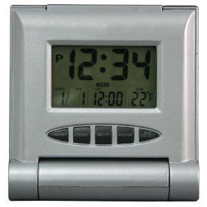 Equity Hybrid Battery Solar Travel Alarm Clock Calendar Temperature 