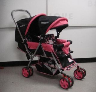 Bebelove Double Twins Tandem Multiple Stroller Pink