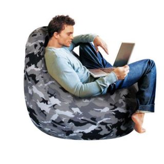 Bean Bag Factory Adult Gray Camouflage Bean Bag Chair Skin Cover Brand 