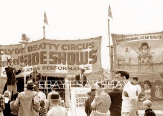 Clyde Beatty Sideshow Circus Side Show Banner Photo 2
