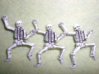 Happy DANCING SKELETON Novelty Theme Button by Dress It Up All Crafts