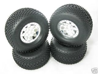 New HPI Savage XL Chrome Wheels w Terra Pin Tires 25 X
