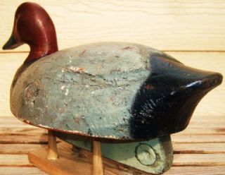 C1930 Classic Early Frank Schmidt Drake Redhead Wood Duck Decoy 