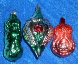 vintage blown mercury glass ornaments