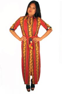 Vtg 70s Geoffrey Beene Bazaar Boho Floral Maxi Dress S