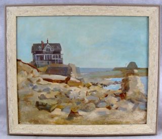   1938 Hurricane O C Gordon Peers Beach House Seascape Painting