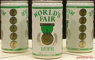 Worlds Fair Beer Green Wht Can ft Wayne Indiana in 51g