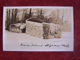 St James Michigan Beaver Island Dr Protars Tomb Real Photo