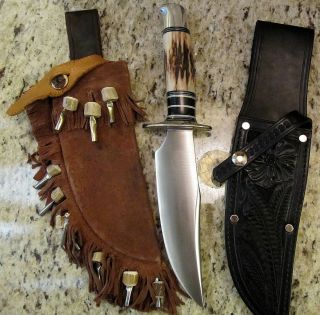 Custom James Behring Treeman Knives Mosher Sheaths Mudbone Jones 