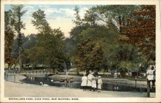 New Bedford MA Brooklawn Park Old Postcard