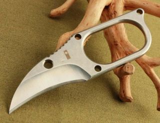 New D2 Blade Kydex Sheath Bear Claw Combat Survival Neck Knife C25C25 
