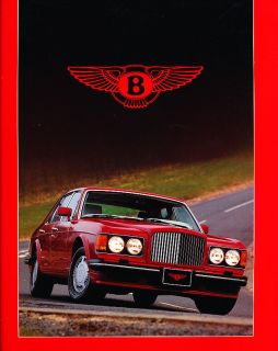1988 1989 Bentley Turbo R Original Sales Brochure