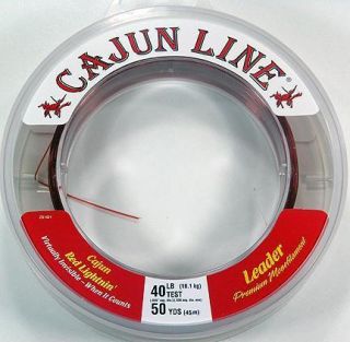 Cajun Red Lightnin Fishing Leader 40lb 50yd CL40LDA New