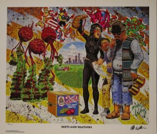 ROBERT WILLIAMS BEETS AND BEATNIKS LIMITED EDITION PRINT SIGNED 