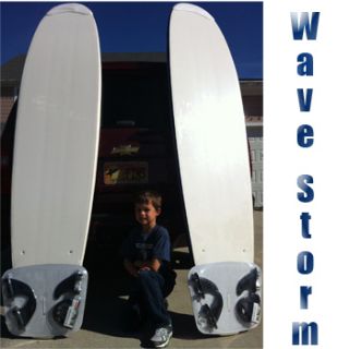 BLUE 8 SURFBOARD Wave Storm funboard beginner leash 3 fins foam 