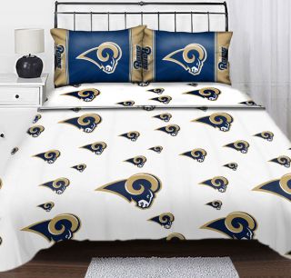   NFL ST LOUIS RAMS Logo FULL SHEET SET   Football Sheets Sports Bedding