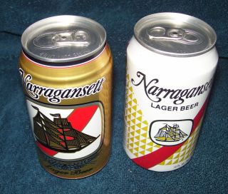 Narragansett Lager Beer Falstaff Brewing Corporation 2 Beer Cans 