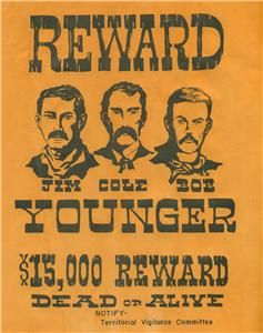   Quantrill Younger Brothers Butch Cassidy Sam Belle Starr Gold 1