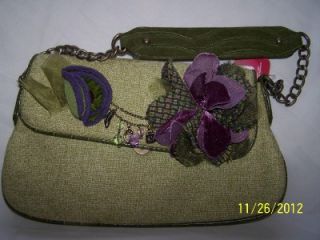 Holiday Christmas Pocket Book Purse Clutch Victorian Look Violet Art 