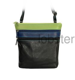 Belarno Soft Fine Purple Leather Crossbody Slim Purse Handbag Shoulder 