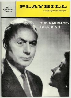 1959 Playbill The Marriage Go Round Charles Boyer Plymouth Theatre 