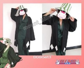Japanese anime Animation Bleach Urahara Kisuke Cosplay Costume with 
