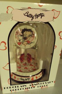 Betty Boop Porcelain Anniversary Pendulum Clock New