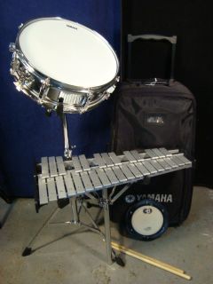 Yamaha Snare Drum 32 Bell Xylophone Practice Drum Head Kit w Case 