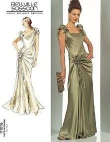 Vogue 1015 New Long Gown Bellville Sassoon Designer Original Dress 