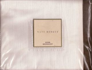NATE BERKUS Milano King Bedskirt Bed Skirt White