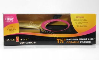Gold N Hot Straight N Curl Ceramic Styling Iron 2 in 1