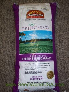 Princess 77 Certified Hybrid Bermuda Grass Seed 2 lbs Bulk Tested 2012 