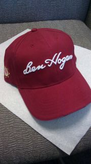 New Mens Burgundy Ben Hogan Signature Golf Hat Structured Design with 