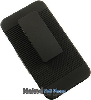 New Black Rubberized Case Belt Clip Holster for Verizon Motorola Droid 