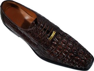 Belvedere Marro Brown All Over Genuine Hornback Nile Crocodile Shoes 