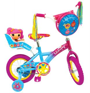   Bicycle with Doll Carrier and Bag Girls Bike Training Wheels