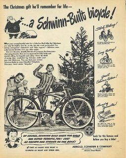 Christmas Hell Remember Schwinn Bicycle Ad 1948 Look