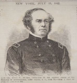 Gen Henry Benham Battle of James Island 1862 Charleston