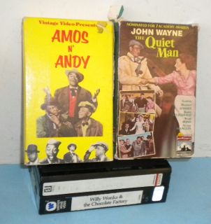 Vintage Beta Betamax Movie Tapes Amos Andy John Wayne Willy Wonka 