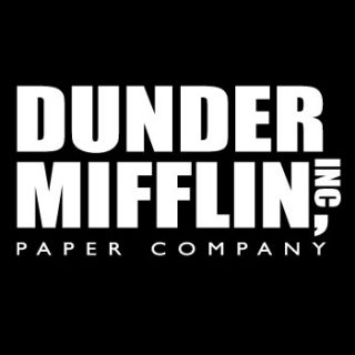 This fine DUNDER MIFFLIN t shirt features the logo of the now 