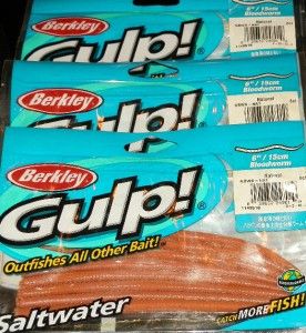   . Berkley Gulp Saltwater 6 Bloodworm Fishing Lures! T&Js TACKLE NEW