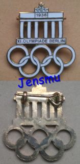 Official Olympic Pin 1936 Berlin Germany Very RARE ••• 