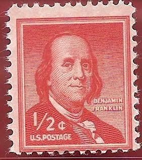 Postage Stamp U s Benjamin Franklin Half Cent Scott 1030 MNHVF