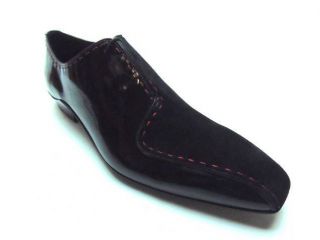 New in Box Mezlan Mens Bettino Slip on Dress Shoes Black Suede 