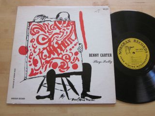 Benny Carter Plays Pretty LP Norgran DG Mono Orig. David Stone Martin 